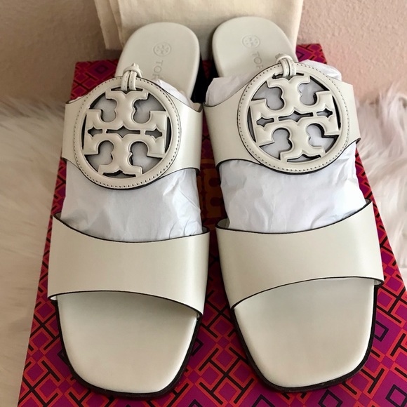 TORY BURCH BOMBÉ MILLER HEEL SANDAL SIZE 8.5-10 - Picture 2 of 16
